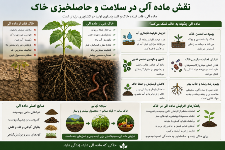 نقش ماده آلی در سلامت و حاصلخیزی خاک